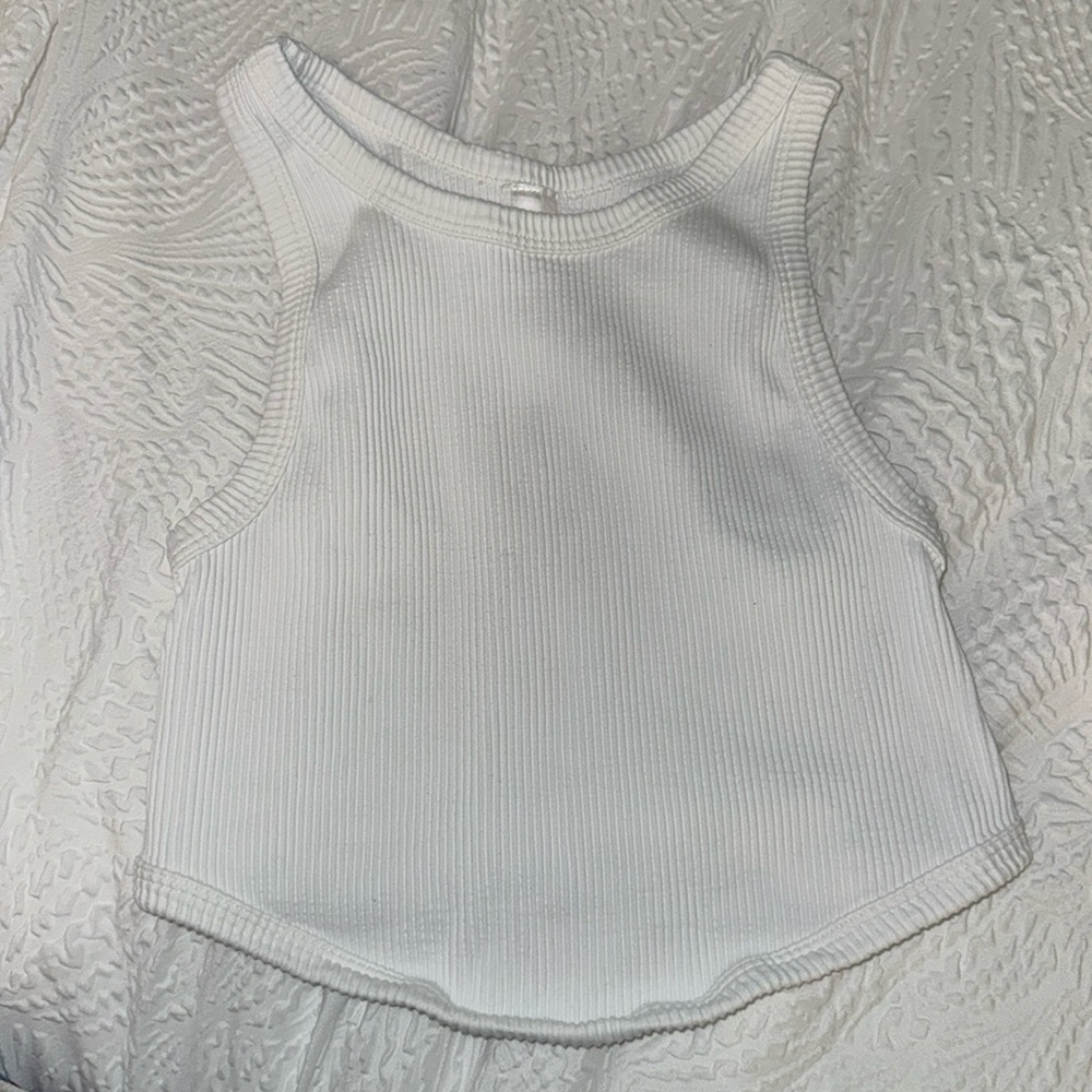 White Nikibiki crop tank top